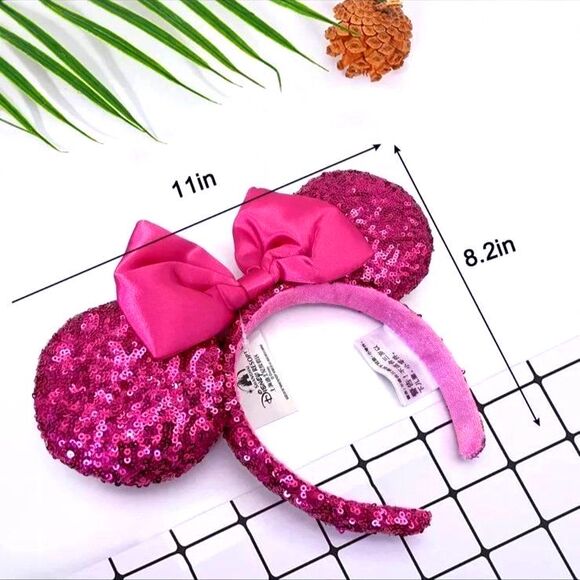 Disney Parks Minnie Ears NWT Pink Sequin Headband main image 4